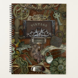 Vintager Junk Metal Steampunk Planner Planer