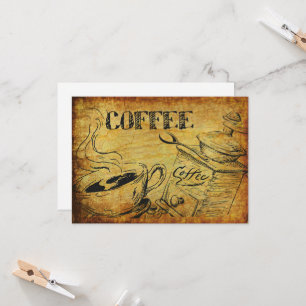 Vintager Kaffee-Cup Karte
