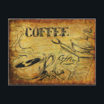 Vintager Kaffee-Cup Postkarte<br><div class="desc">Nichts ist so gut wie der Geschmack von frischem gemahlenem Kaffee am Morgen. Nutzen Sie dieses Vintage Design,  um in Touch mit all Ihren kaffeemliebenden Freunden bleibe.</div>