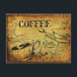 Vintager Kaffee-Cup Postkarte<br><div class="desc">Nichts ist so gut wie der Geschmack von frischem gemahlenem Kaffee am Morgen. Nutzen Sie dieses Vintage Design,  um in Touch mit all Ihren kaffeemliebenden Freunden bleibe.</div>