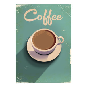 Vintager Kaffee kommerziell Fotodruck