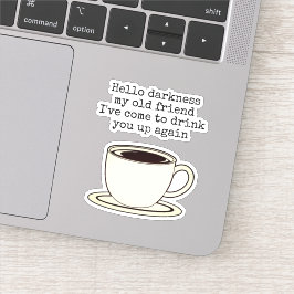 Vintager Kaffee Lover Funny Zitat Aufkleber