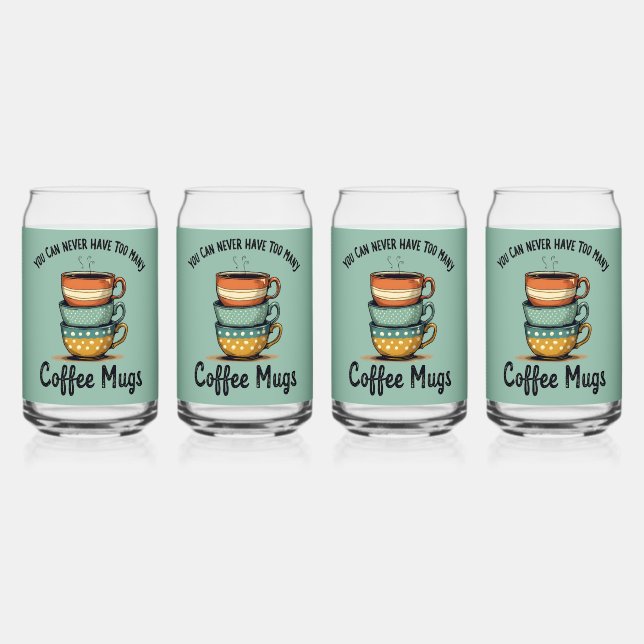 Vintager Kaffee Lover Rustikales Café Ästhetische  Dosenglas (Vorderseite)