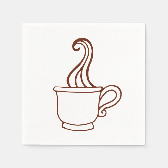 Vintager Kaffee Napkins Serviette (Vorderseite)