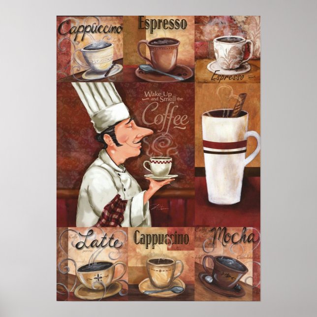 Vintager Kaffee Poster (Vorne)