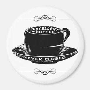 Vintager Kaffee-Zeichenmagnet Magnet