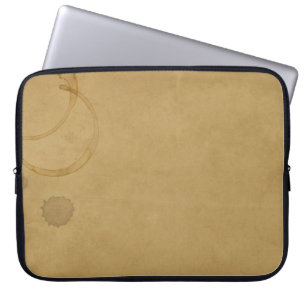 Vintager Kaffeefleck aus Altpapier Laptopschutzhülle