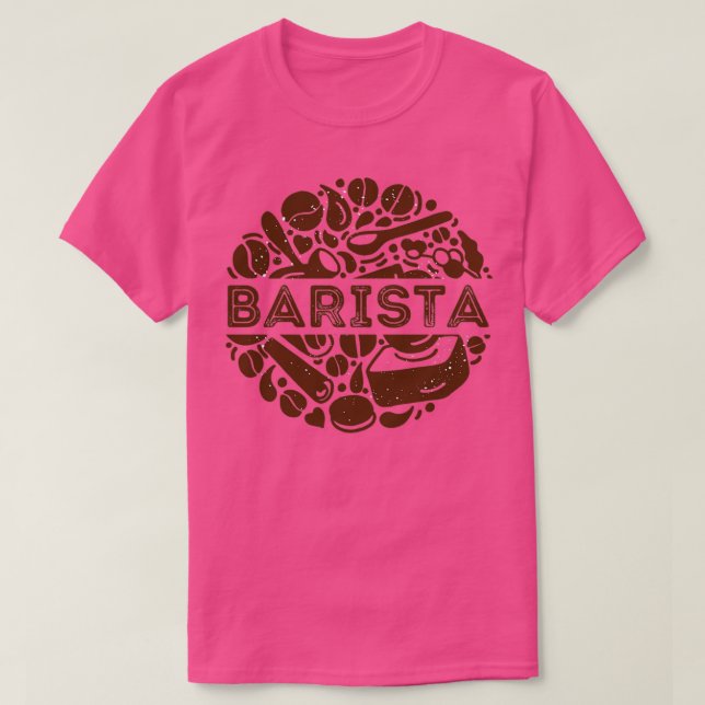 Vintager Kaffeemaschine Barista T-Shirt (Design vorne)