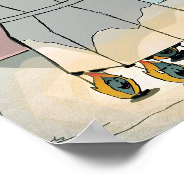 Vintager Kaffeemaschine Poster (Ecke)