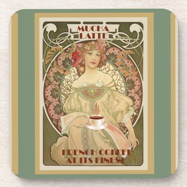 Vintager Kaffeepulver-Untersetzer Getränkeuntersetzer (Vorderseite)