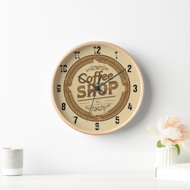 Vintager Kaffeeservice Uhr (Zuhause)