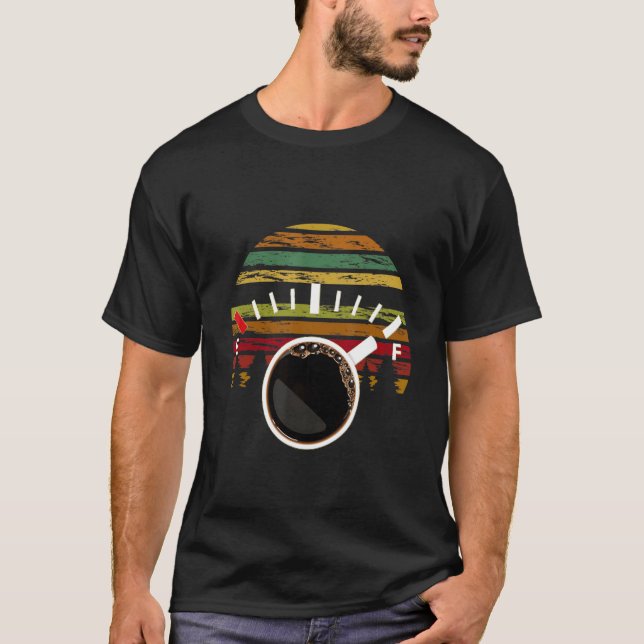 Vintager Kaffeeturbo in beängstigendem Mond T-Shirt (Vorderseite)