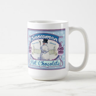 Vintager Kakao-Aufklebersnowman-Tee oder Kaffeetasse