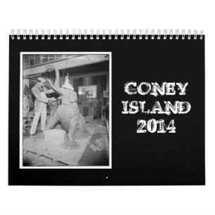 Vintager Kalender der Coney-Insel-2014