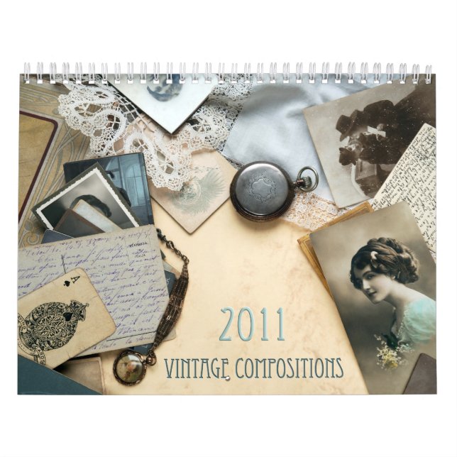Vintager Kalender der Zusammensetzungs-2016 (Titelbild)