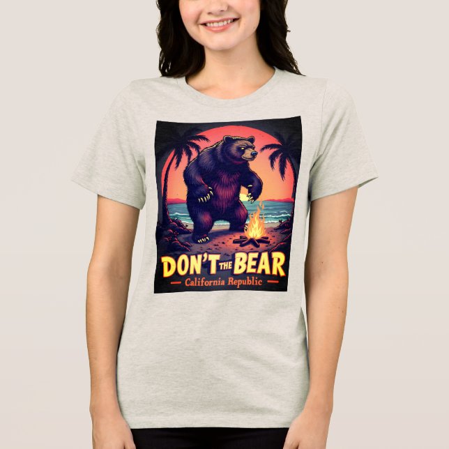Vintager kalifornischer Bärenfrauen-T - Shirt (Vorderseite)