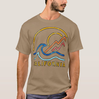 Vintager kalifornischer Surf-Sticker T-Shirt