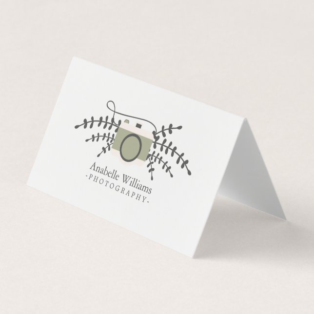 Vintager Kamera-Fotograf Visitenkarten (Vorderseite)