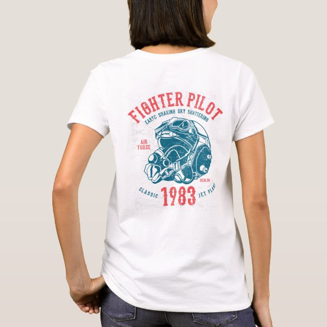Vintager Kampfflugzeug T-Shirt (Rückseite)