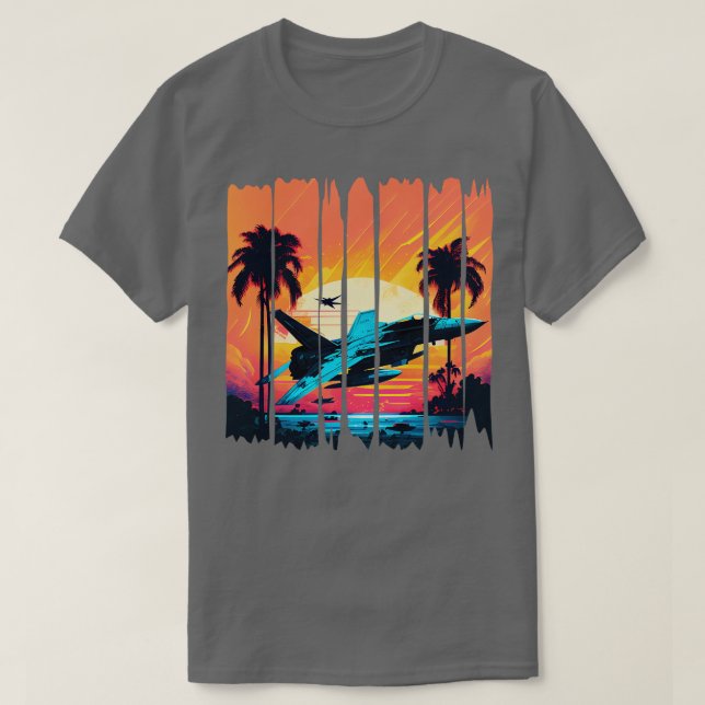 Vintager Kampfjet T-Shirt (Design vorne)