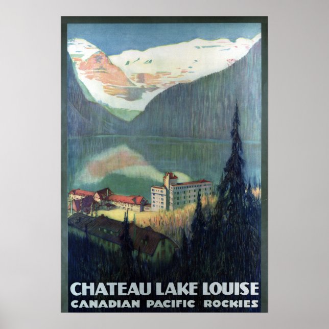 Vintager Kanadischer Rockies Lake Louise Travel Poster (Vorne)