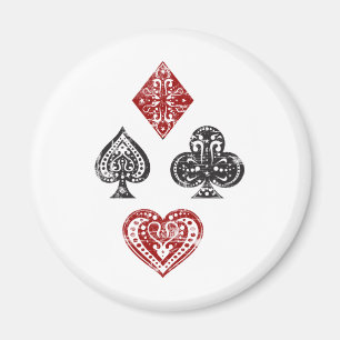 Vintager Karten-Anzug Magnet