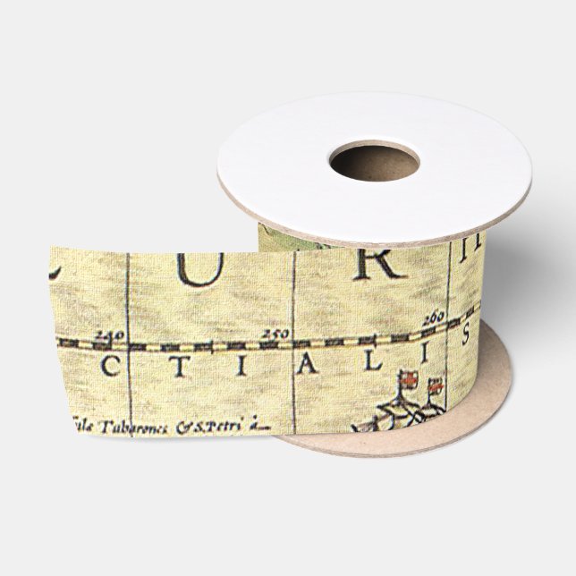 Vintager Karten-Druck Satinband (Spule)