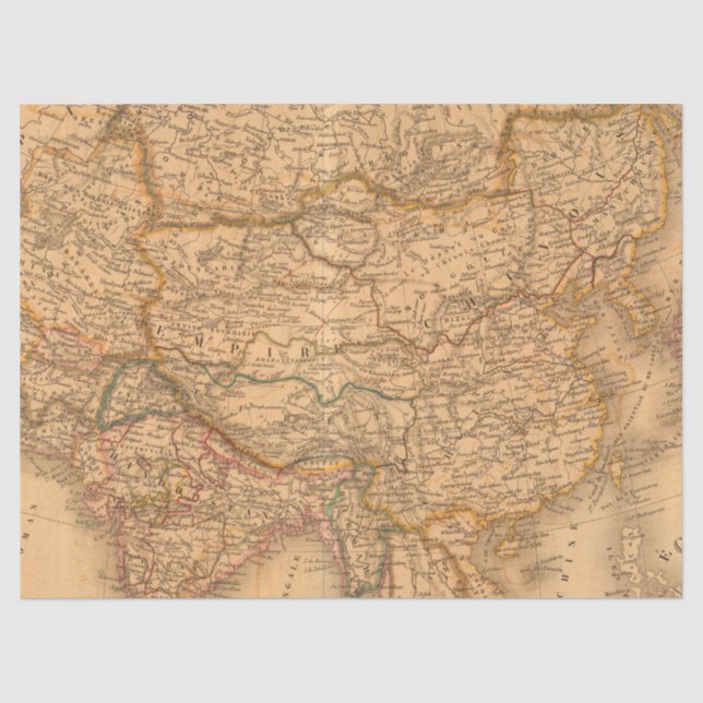Vintager Kartenentwurf 1 Seidenpapier (Vorderseite)