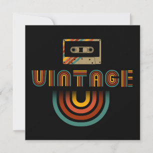 Vintager Kassettenrekorder Einladung