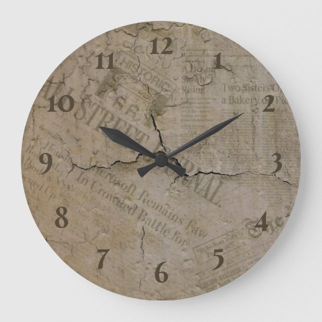 Vintager Klassiker Große Wanduhr (Vorderseite)