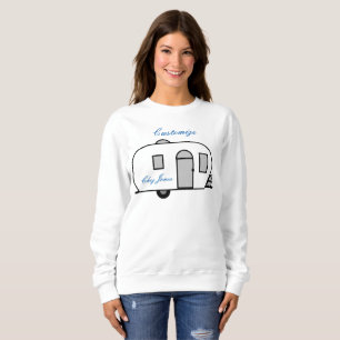 Vintager klassischer Anhänger gerundeter Wohnwagen Sweatshirt