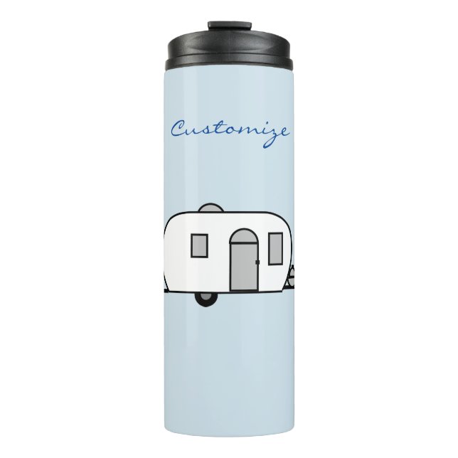 Vintager klassischer Wohnwagen Thermosbecher (Vorderseite)
