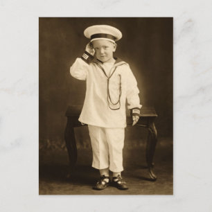 Vintager kleiner Segler Postkarte