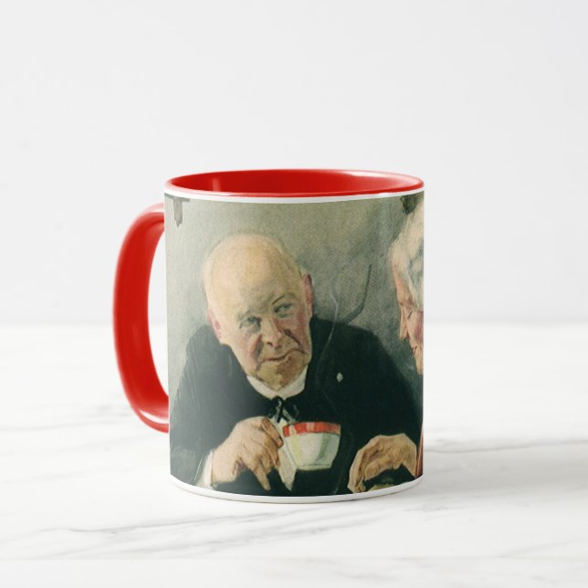 Vintager Klerus, Kaffee oder Tee mit Priester Tasse (Vorderseite Links)