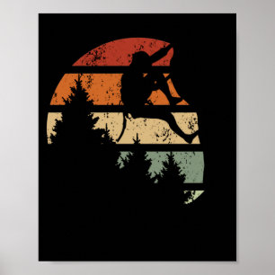 Vintager Klettersteig Retroboulder Poster