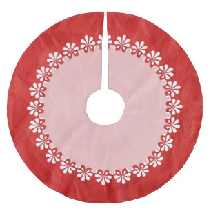 VINTAGER KNOPF weiße Trans. + Ihr backgr. u. Ideen Polyester Weihnachtsbaumdecke