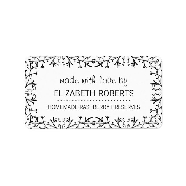 Vintager Koch, hausgemachte Konservierung Adressaufkleber (Vorne)