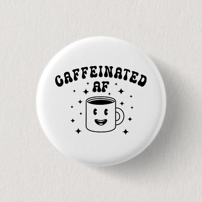 Vintager Koffeinat-AF Button (Vorderseite)
