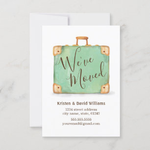 Vintager Koffer haben wir bewegliche Mitteilung Ankündigung