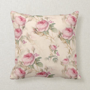 Vintager Kohl-Rose-Design-Kissen Kissen