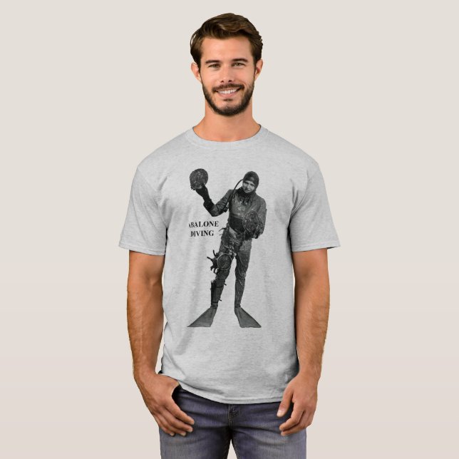 Vintager kommerzieller Ohrschnecken-Taucher T-Shirt (Vorne ganz)