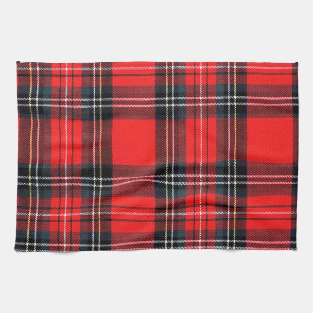 Vintager königlicher Tartan Geschirrtuch (Horizontal)