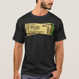Vintager Konzertticketaufkleber T-Shirt