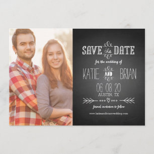 Vintager Kopfbrett   Save the Date Foto