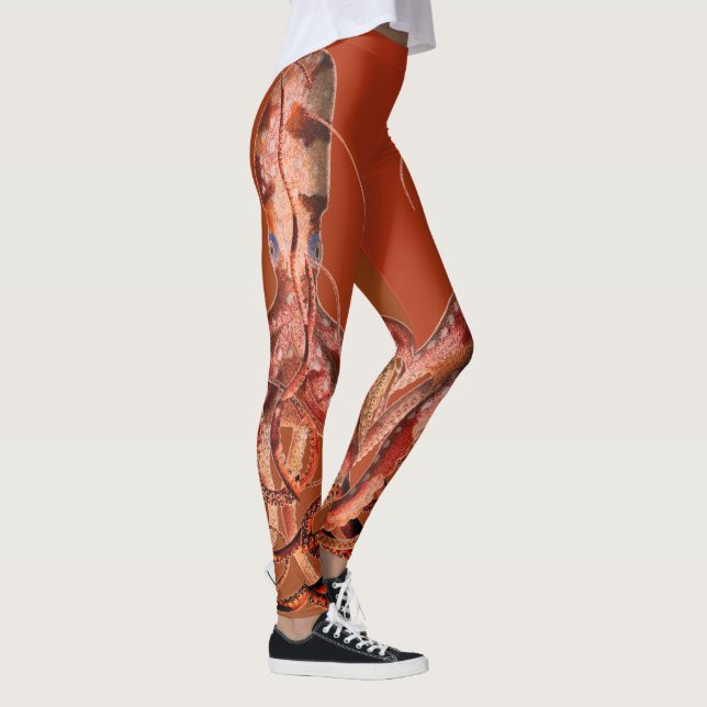 Vintager Kraken - Brandfarben Leggings (Rechts)