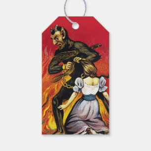 Vintager Krampf Geschenkanhänger