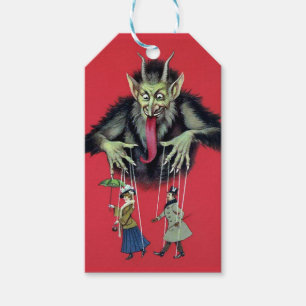 Vintager Krampus Geschenkanhänger