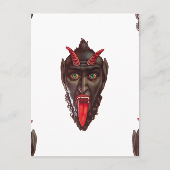 Vintager Krampus Postkarte (Vorderseite)