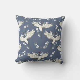 Vintager Kran: Vogelmuster Kissen