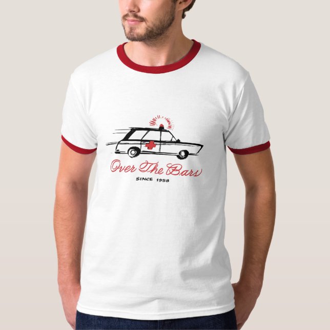 Vintager Krankenwagen-Wecker T-Shirt (Vorderseite)